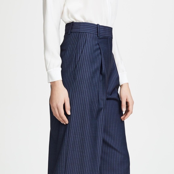 Theory “Pleats Pant” - Size 0, Pajama Stripe - Cream - Picture 3 of 6